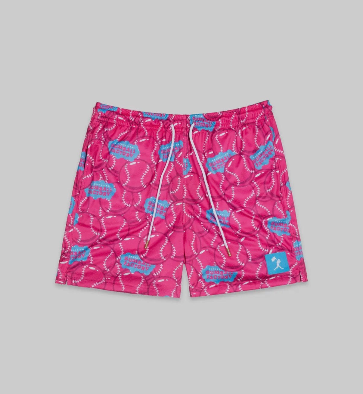 Baseballism Gumball Factory Diamond Air Mesh Shorts (Pink)-Youth