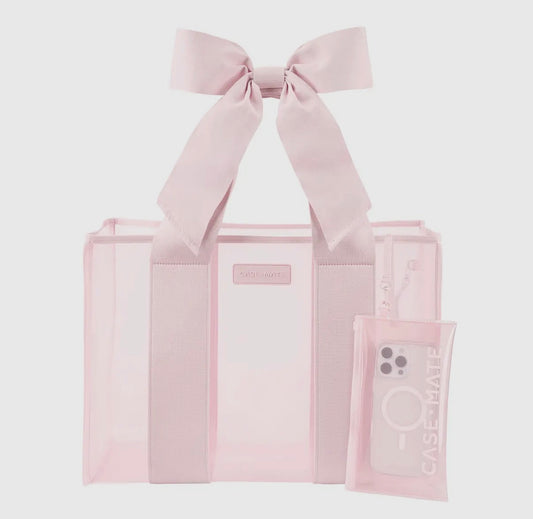 Case-Mate Ballet Pink Bow Jelly Tote Bag